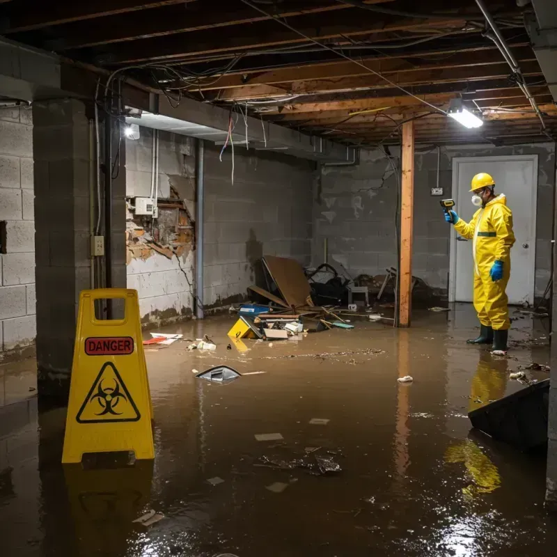 Flooded Basement Electrical Hazard in New California, OH Property